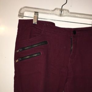 maroon skinny jeans